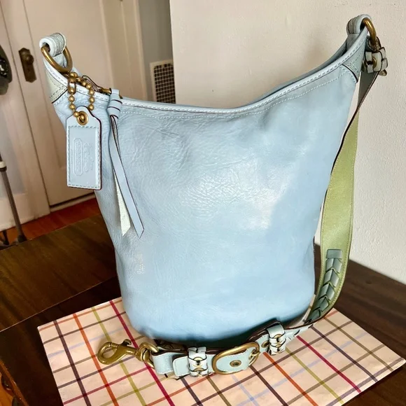 Coach 2007 Bleecker Set XL Duffle 11423 Tattersall Lining Brass Detail & Wallet - Picture 3 of 16